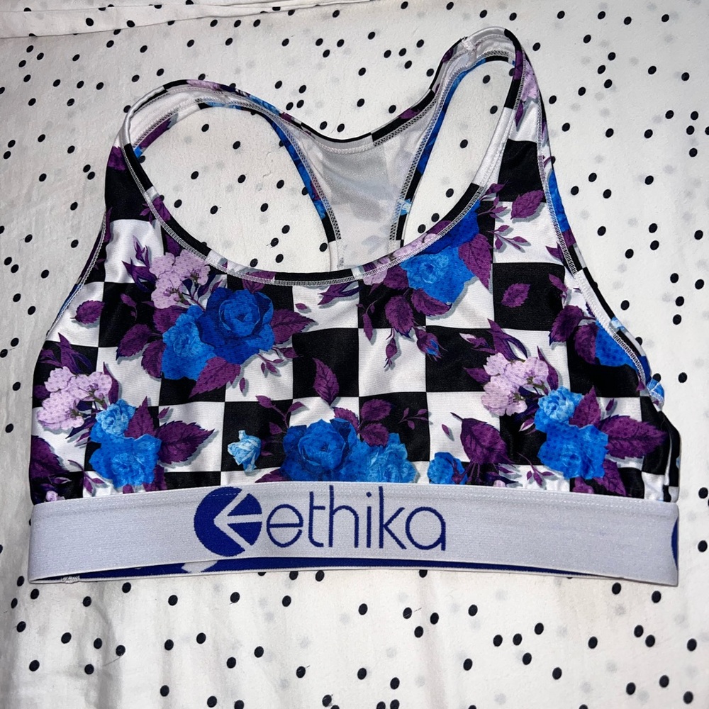 Ethika Sports Bra Purple and Blue Intimates